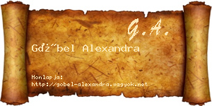 Göbel Alexandra névjegykártya